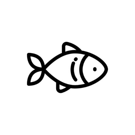 Fish Tattoo Simple Minimalist, Cute Fish Doodles Simple, Small Fish Drawing Easy, Simple Fish Tattoo Design, Simple Fish Drawings, Tiny Fish Drawing, Shellfish Drawing, Small Fish Drawing, Fish Outline Tattoo