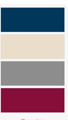 Navy Blue Pallet Colour Palettes, Navy Blue Pallet, Red Living Room Color Scheme, Bedroom Colour Schemes Warm, Bathroom Colors Schemes, Blue Pallet, Apartment Color Schemes, Navy Color Palette, Cream Bedrooms