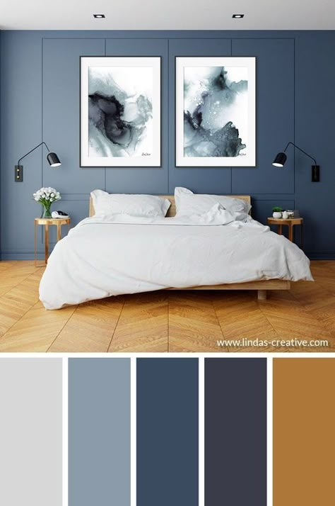 Best Bedroom Colors, Bedroom Color Schemes, Bedroom Paint Colors, Blue Rooms, Blue Bedroom, Master Bedrooms Decor, Blue Walls, Bedroom Colors, Room Colors