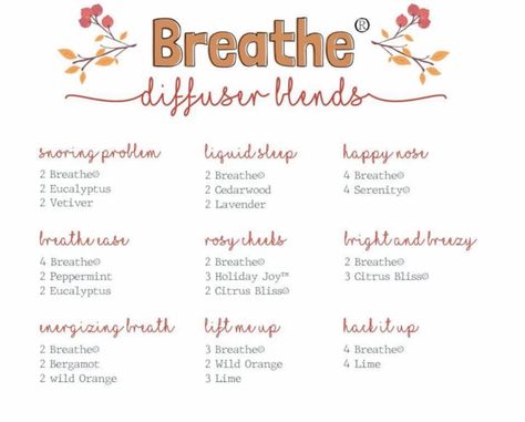 Diffuser Recipes Doterra, Breathe Diffuser Blend, Doterra Breathe, Doterra Diffuser, Doterra Diffuser Blends, Diffuser Blend, Diffuser Recipes, Wild Orange, Essential Oil Diffuser Blends