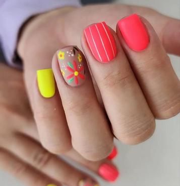 Embrace Summer Vibes with 27 Short Gel Nails: Bright & Bold 2024 Trends! Gel Nails Bright, Nail Dots, Gel Nails For Summer, Dot Nail Designs, Nail Pics, Nails For Summer, Nails Bright, Nail Art Images, Bright Summer Nails