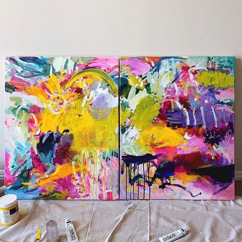 Posca Art, Abstract Art Diy, Bright Art, Abstract Art Inspiration, Brave New World, Art Painting Acrylic, Diy Art Painting, Diy Canvas Art, In The Studio