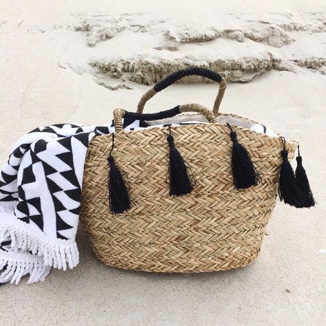 Beach bag & towel Beach Towel Bag, Beach Bag, Straw Bag, Straw