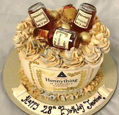 21st Birthday Cake For Guys, Hennything Is Possible, Alcohol Birthday Cake, Hennessy Cake, Liquor Cake, Alcohol Cake, Bottle Cake, Cake Image, Birthday Cake For Him