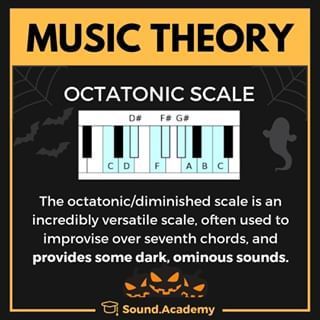 The octatonic scale is perfect for dark and scary halloween chord progressions 🎃 ⠀⠀⠀⠀⠀⠀⠀⠀⠀ This scale is formed by alternating half steps and whole steps from any note until an octave is reached (C octatonic whole-half scale shown). ⠀⠀⠀⠀⠀⠀⠀⠀⠀ ⠀⠀⠀⠀⠀⠀⠀⠀⠀ ⠀⠀⠀⠀⠀⠀⠀⠀⠀ ⠀⠀⠀⠀⠀⠀⠀⠀ #musicproducer #musicproducers#musicstudio #mastering #audioproduction#gearslutz #mixengineer #audiolife#producerlife #producerlifestyle#studioporn #inthestudio #ableton#abletonlive #flstudio #flstudio12 #logicpro Music Production Tips, Music Engineers, Sound Engineering, Keyboard Lessons, Learn Music Theory, Music Theory Lessons, Chord Progressions, Music Mixing, Online Music Lessons