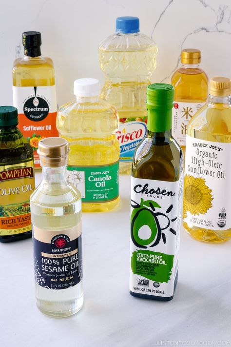 Best Oil For Cooking Healthy, Neutral Cooking Oils, Healthy Cooking Oils, Just One Cookbook, Food Net, Cooking Oils, Flavored Oils, Peanut Oil, Healthy Oils