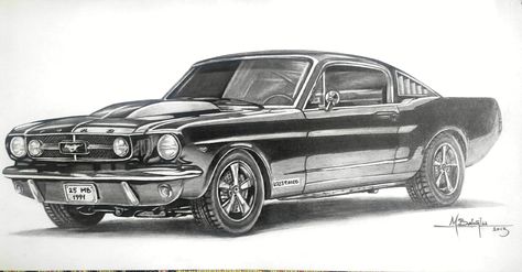 WANT! Muscle Car Drawing, Mustang Tattoo, Mustang Drawing, Mustang 65, Mustang 67, Mustang 1968, Ford Mustang 1969, Ford Mustang 1967, Art Folio