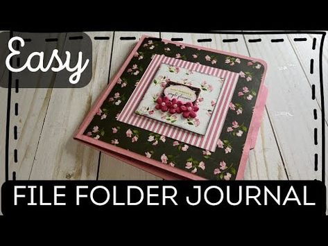 Easy Dollar Tree File Folder Journal Tutorial (Giveaway Ended) - YouTube Decorating Composition Notebooks, File Folder Journal, Coloring Paper, Composition Notebooks, Friends Food, Composition Notebook, Pink Paper, File Folder, Colored Paper