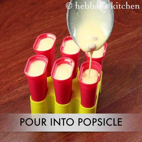 custard ice cream recipe | custard popsicle recipe | custard candy Custard Ice Cream Recipe, Easy Custard, Custard Ice Cream, Watermelon Ice Cream, Kulfi Recipe, Custard Powder, Watermelon Ice, Ice Lolly, Popsicle Recipes