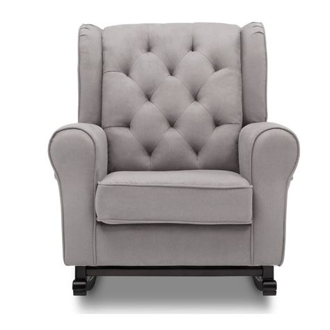 Delta Children Emma Rocker & Reviews | Wayfair Tufted Rocking Chair, Upholstered Rocking Chair, Nursery Rocking Chair, Nursery Rocker, Upholstered Rocking Chairs, Swivel Rocker Chair, Nursery Glider, Rocking Chair Nursery, Rocker Chairs