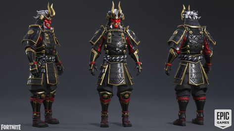 ArtStation - Fortnite- Shogun Skin., Jiankang Li Shogun Armor, Samurai Character, Dragon Samurai, Godzilla Toys, Mask Printable, Space Project, Samurai Tattoo Design, Abc Art, Recent Anime