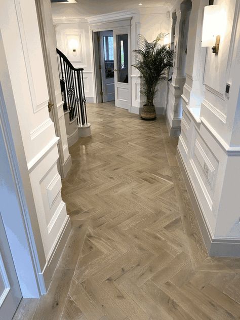 Herringbone Wood Tile Floor, Herringbone Vinyl Floor, Herringbone Laminate Flooring, Wood Effect Floor Tiles, Herringbone Tile Floors, Open Living Room Design, Hall Flooring, Tiled Hallway, Herringbone Wood Floor