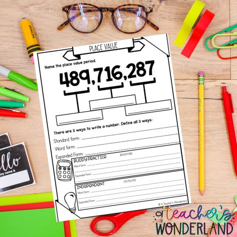 Fourth Grade Place Value, Teaching Place Value 4th Grade, Grade 3 Place Value Activities, Place Value Activities 5th Grade, Number Of The Day 4th Grade, Place Value Activities 4th, 4th Grade Place Value Activities, Grade 4 Activities, Place Value Worksheets 4th Grade