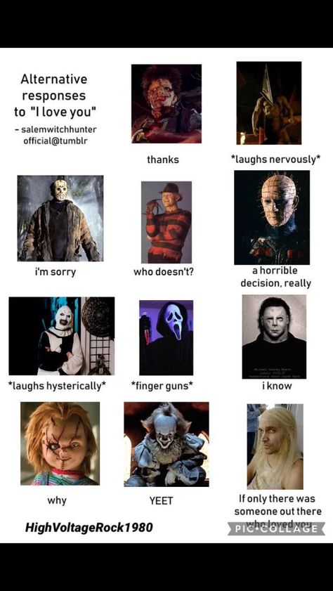 Slashers Funny, Horror Villains X Yn, Horror Villians, Horror Memes, Scary Movie 3, Horror Movies Funny, Scary Movie Characters, Horror Villains, Horror Stuff