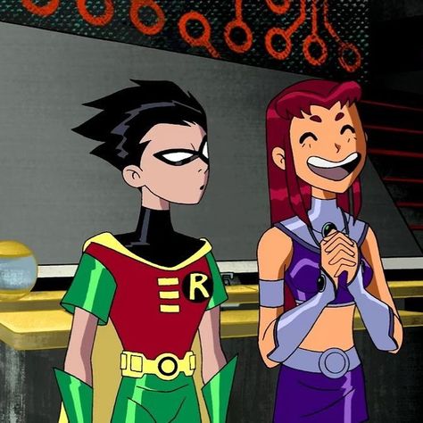 Jon Meyer on Instagram: “Always a pleasure to be happy and introduce your boyfriend. #teentitans #starfirerobin #robinstarfire #robinandstarfire #starfireandrobin…” Old Teen Titans, Robin Starfire, Teen Titans Robin, Teen Titans Starfire, Starfire And Raven, Nightwing And Starfire, Original Teen Titans, Avatar Cartoon, The Way He Looks