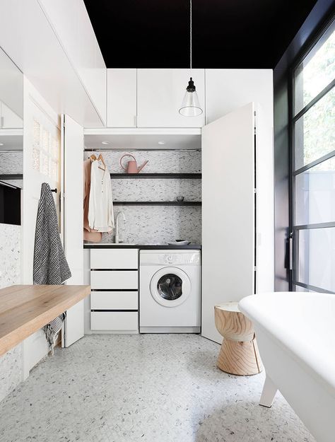 Laundry Room Combo Ideas, Small Bathroom And Laundry Room Combo, Small Bathroom Laundry Combo, Combined Laundry And Bathroom, Bath And Laundry Room, Bathroom Laundry Room Combo, Laundry Idea, Laundry Room Combo, Laundry Bathroom Combo