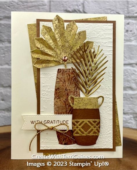 Su Earthen Elegance Cards, Su Earthen Textures Cards, Earthen Textures Su Cards, Su Earthen Textures, Stampin Up 2023-2024 Annual Catalog Cards, Earthen Elegance Stampin Up Cards, Stampin Up Earthen Textures, Earthen Textures Stampin Up Cards, Textured Pots