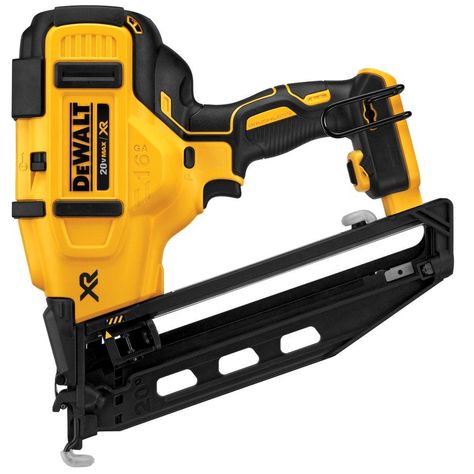 DEWALT 20-Volt Max 16-Gauge Cordless Angled Finish Nailer-DCN660B - The Home Depot Brad Nailer, Window Casing, Dewalt Tools, Woodworking Books, Cordless Tools, Fine Woodworking, Brushless Motor, Crown Molding, Air Tools