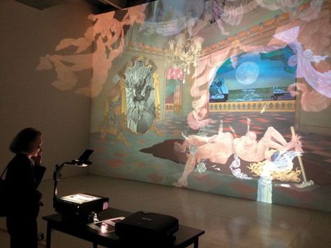 "The Thief of Mirrors" Overhead Projector Art, Debate Writing, Projector Art, Overhead Projector, Oh Canada, Art Galleries Design, Art Studio Room, Western Canada, Parallel Universe