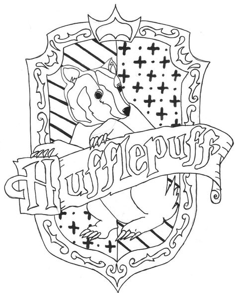 Potter Harry Crest Coloring Hufflepuff Drawings Hogwarts Sketch Coloring Page Harry Potter Weihnachten, Harry Potter Coloring Book, Hufflepuff Crest, Classe Harry Potter, Harry Potter Coloring Pages, Harry Potter Printables Free, Imprimibles Harry Potter, Harry Potter Colors, Art Harry Potter