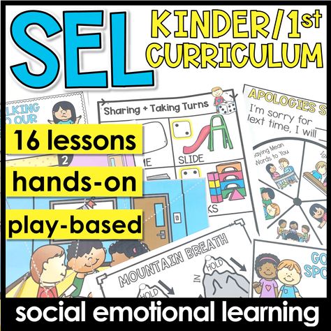 Social Emotional Learning Lessons With Kindergarten and 1st Grade SEL Activities - Shop The Responsive Counselor Positivity Activities, School Counseling Resources, Elementary School Counseling Office, Restorative Circles, Activities For 1st Graders, Restorative Practices, Sel Activities, Social Emotional Learning Lessons, Social Skills Lessons