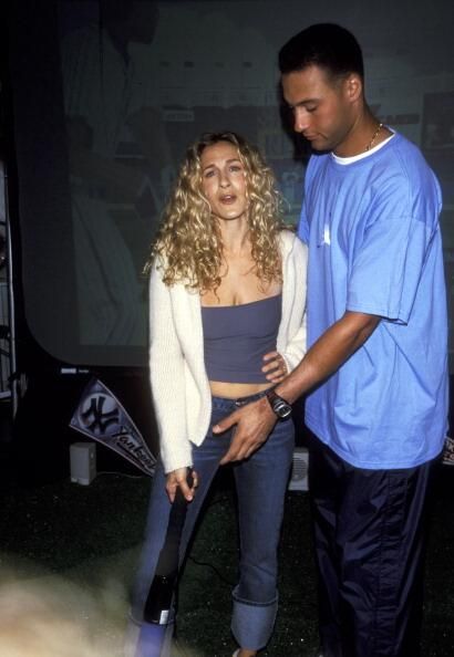 DEREK JETER #2 Mariah Carey And Derek Jeter, Derek Jeter 90s, Art Pics, Derek Jeter, Single Girl, Sarah Jessica, Field Day, Sarah Jessica Parker, Mariah Carey