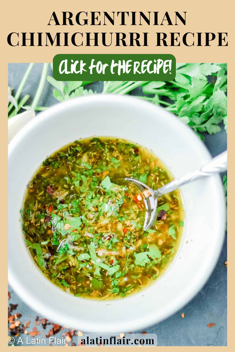 🌿✨ This ARGENTINIAN CHIMICHURRI RECIPE is a must-have for your next BBQ! Packed with fresh herbs, garlic, and a zesty vinegar kick, it’s perfect for drizzling over steaks, chicken, or veggies. Add bold, authentic flavor to your meals! 🍃🥩 🍽️CLICK FOR THE RECIPE! 🍽️ Chorizo Chimichurri, Authentic Chimichurri Recipe, Red Chimichurri, Argentinian Chimichurri, Argentine Recipes, Chimichurri Sauce Recipe, Hatch Chili, Chimichurri Recipe, Chile Recipes