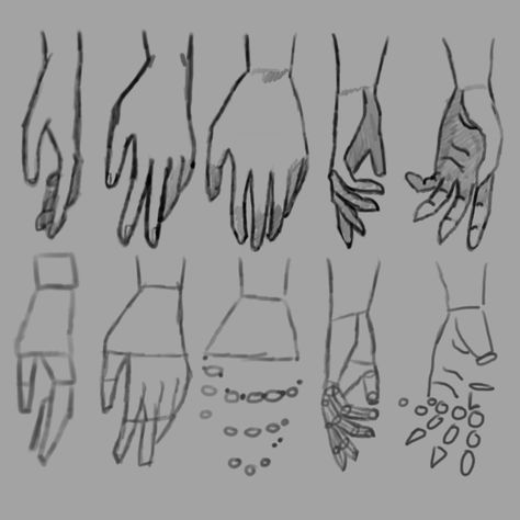 Hand Drawing Reference Side View, Hands Drawing Front View, Hand Reference Back View, Hands To Side Drawing, Hands To The Side Drawing, Flat Hand Drawing, Idle Hand Reference, How To Draw Waving Hand, Hand Facing Down