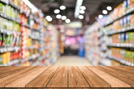 Empty top wooden table with supermarket ... | Premium Photo #Freepik #photo #background #food #sale #abstract Template Produk, Product Background, Background Food, Picture Editing Apps, Creative Photography Techniques, Blur Background, Social Media Marketing Tools, Retail Store Design, Blurred Background