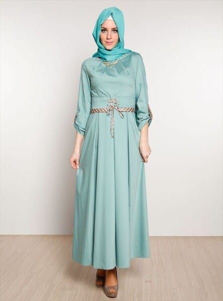 Hijab Engagement Dress-Top 27 Engagement Dresses for Hijabis Modest Muslim Fashion, Turquoise Outfit, Hijab Outfit Ideas, Hijab Fashion Muslim, Classy Evening Dress, Turquoise Clothes, Gaun Koktail, Moslem Fashion, Hijab Abaya