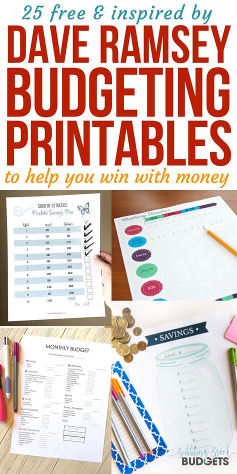 Dave Ramsey Budgeting Printables, Ramsey Baby Steps, Budgeting Printables, Dave Ramsey Baby Steps, Savings Chart, Dave Ramsey Budgeting, Money Makeover, Free Budget, Money Saving Plan