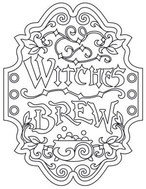 Wood Burning Stencils, Witch Coloring Pages, A Coloring Page, Pyrography Patterns, Witchy Crafts, Urban Threads, Wood Burning Patterns, Paper Embroidery, Halloween Coloring Pages