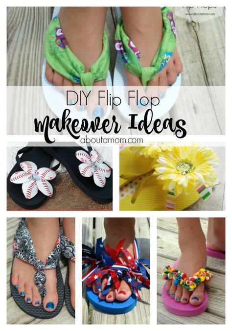 Fix Flip Flops, Ribbon Flip Flops, Flip Flop Craft, Decorating Flip Flops, Room Decor Crafts, Home Decor Diy Crafts, Diy Sandals, Butterfly Crafts, Beach Flip Flops