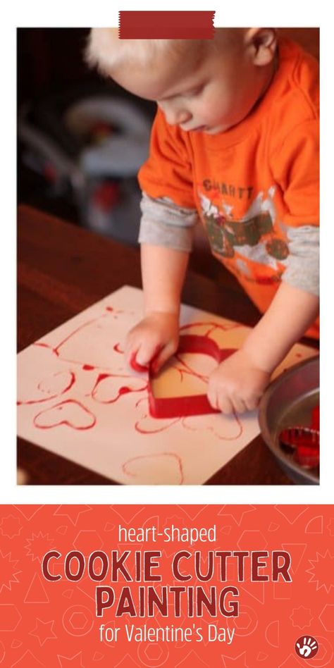 Heart Shape Activities For Preschool, Teaching Kids Letters, Heart Shaped Cookies, Painting Activities, Shapes Activities, Shaped Cookie, Motor Activities, Fine Motor Activities, Simple Valentine