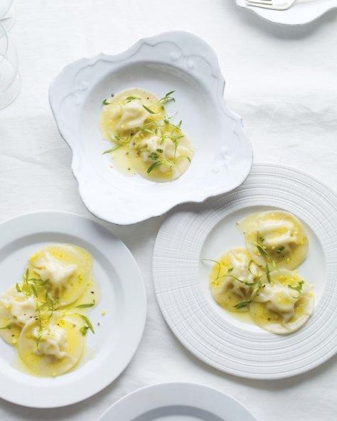 Mother's Day Recipes // Crab Ravioli with Lemon Butter Recipe // Substitute Crab for Surimi Seafood Crab Ravioli, Fancy Lunch, Fancy Foods, Ricotta Filling, Won Ton, Sage Butter, Wonton Wrappers, Lemon Butter, Fresh Pasta