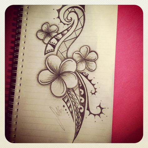 Image shared by Taylor. Find images and videos about love, beautiful and art on We Heart It - the app to get lost in what you love. Fiori Frangipani, Tongan Tattoo, Hawaiian Flower Tattoos, Plumeria Tattoo, Polynesian Tattoos Women, Island Tattoo, Maori Tattoos, Kunst Tattoos, Polynesian Tattoo Designs