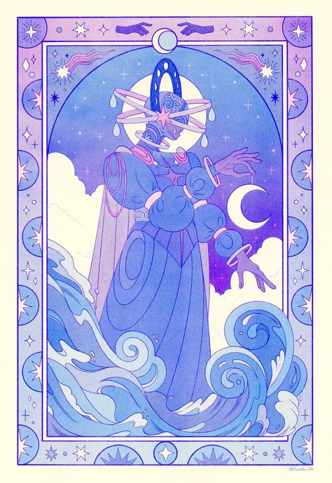 Risograph — OLIVIA FIELDS ポップアート ポスター, Tarot Cards Art, Moon Sun, Tarot Art, Art Studies, Funky Art, 그림 그리기, Pretty Art, Drawing Inspiration