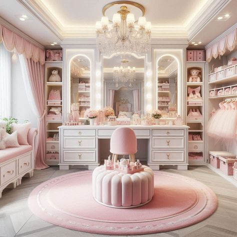 #dressingroom   #elegant   #girls    #viva   #cute Cute Dressing Room, Human Hijinks, Luxury Beauty Room, Princess Loft Bed, Housing Decor, Pink Bedroom Design, Room Girl, Elegant Girls