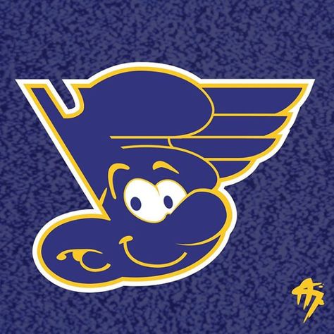 Sports Artwork, The Smurfs, Sports Logos, St Louis Blues, Design Posters, Car Decals Vinyl, Sports Logo, Graphic Design Posters, Street Styles