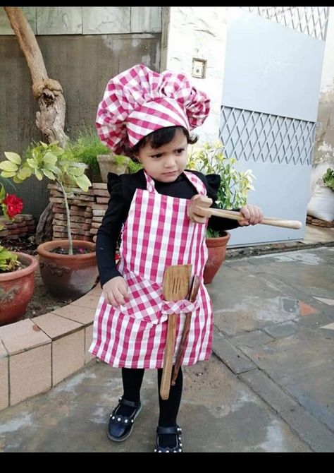 Chef Costume for Girls Chef Toddler Costume, Kids Chef Costume, Purim Ideas, Chef Costume, Kid Chef, Costume For Girls, Costume For Kids, Toddler Costumes, Chef Apron