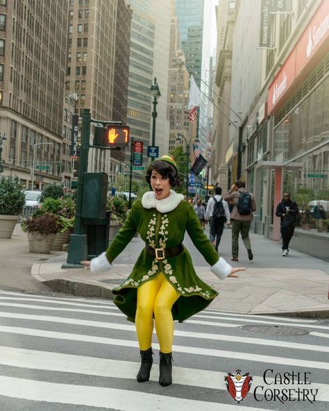 Who says you can only dress up for Halloween? We loved helping @riansynnth make this adorable Buddy the Elf! Now's the time to let us make your Holiday costume dreams come true! https://www.castlecorsetry.com/contact #CastleCorsetry #buddytheelf #holidaycostumes #sharingismyfavorite #lookoftheday #couture #madeinUSA Buddy The Elf Costume Women, Elf Movie Costume, Buddy The Elf Costume, Diy Elf Costume, Elf Dress, Elf Movie, Elf Costume, Holiday Costumes, Buddy The Elf