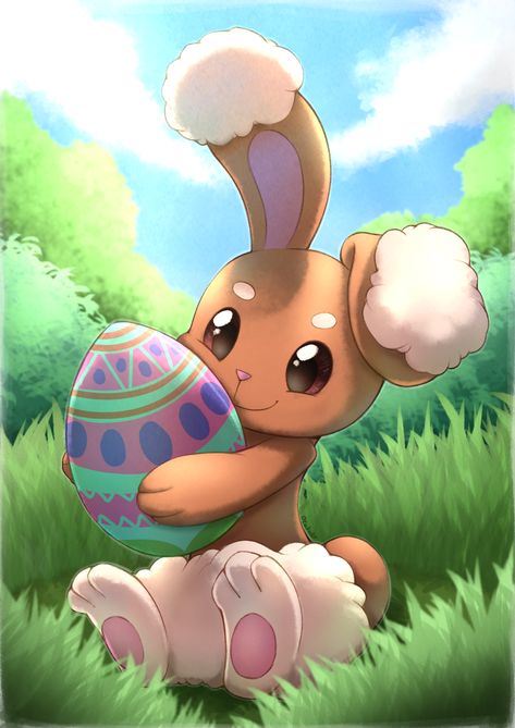 https://www.deviantart.com/otakuap/art/Easter-Buneary-794532963 Rabbit Pokemon, Buneary Pokemon, Easter Pokemon Art, Buneary Pokemon Art, Shiny Buneary, Grass Fairy Pokemon, Pokemon Easter, Animal Jam, Spring Art