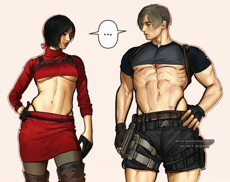 Leon Ada Fanart, Ada Wong Inspired Outfit, Funny Icons Twitter, Leon X Mr X Fanart, Aeon Resident Evil Fanart, Ada X Leon Fanart, Ada Wong Drawing, Ada And Leon Fanart, Leon And Ada Fanart