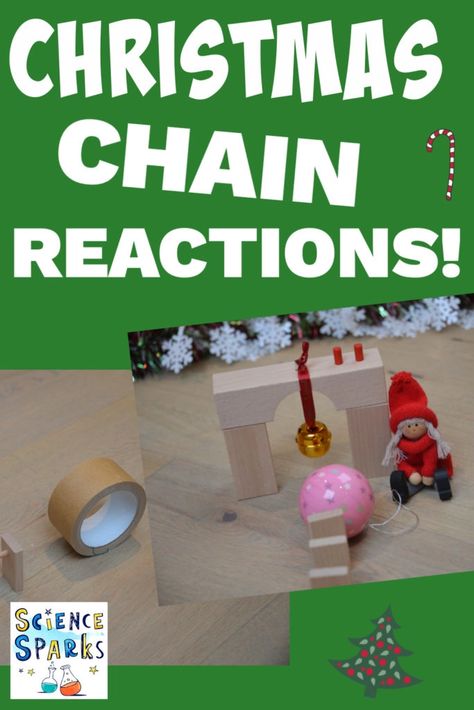 Christmas Chain, Conservation Of Energy, Christmas Science Experiments, Christmas Science, Christmas Stem, Stem Challenge, Chain Reaction, Stem Challenges, Stem Projects