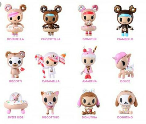 Collection tokidoki donutella Tokidoki Donutella, Tokimeki Memorial, Tokidoki Characters, Vinyl Art Toys, Kawaii Toys, Nostalgic Toys, Vinyl Toys, Designer Toys, Cute Toys