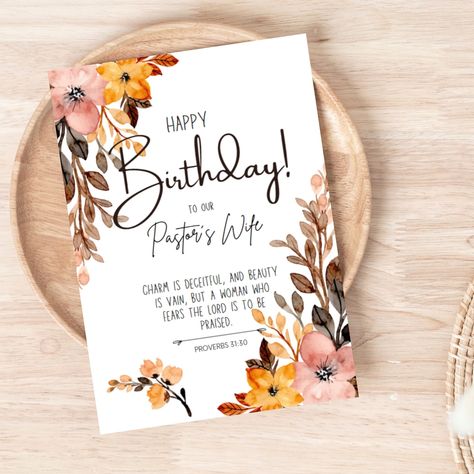 Christian Birthday Wishes, Pastor's Wife, Christian Birthday, Pastors Wife, Bible Verse Cards, Printable Envelope, Verses For Cards, Dessert Cake, Christian Bible Verses