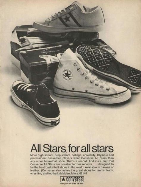 Converse Vintage Poster, Converse Poster, Nba Wife, Converse Vintage, Shoe Poster, Best Basketball Shoes, Vintage Converse, Poster Design Inspiration, Poster Ads