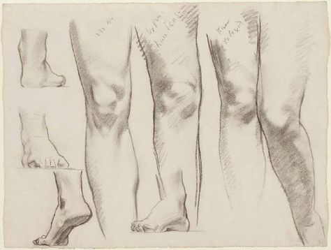 Sketch for the Three Graces - Legs and Feet - (MFA Rotunda) 1917–21  John Singer Sargent - mfa Sargent Drawings, John Sargent, The Three Graces, Anatomy For Artists, Figure Sketching, John Singer Sargent, Three Graces, Anatomy Drawing, Inspirational Artwork