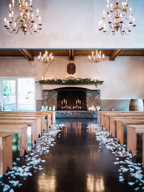 This wedding at Delille Cellars Chateau is as elegant as can be  | Image by Ryan Flynn Photography Unique Event Decor, Whimsical Romantic, Event Hall, Wedding Elements, Spring Weddings, Ceremony Inspiration, Wedding Site, Stationary Set, Romantic Decor