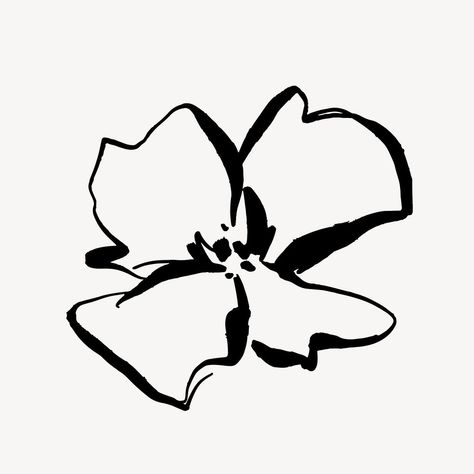 Flower ink brush, aesthetic line art | free image by rawpixel.com / Aum Line Work Drawing, Line Typography, Brush Aesthetic, Abstract Flower Tattoos, Line Art Icons, Aesthetic Line Art, Abstract Symbols, Brush Illustration, Flower Line Drawing